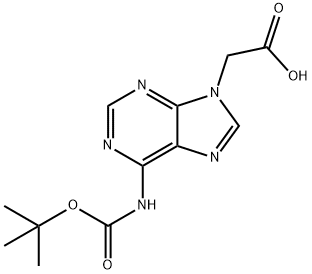 N6-Boc-adenosin-9-yl acetic acid 结构式