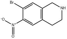 7-bromo-6-nitro-1,2,3,4-tetrahydroisoquinoline 结构式