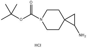 1-氨基-6-BOC-6-氮杂螺[2.5]辛烷盐酸盐 结构式