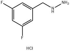 (3,5-二氟苄基)肼盐酸盐 结构式