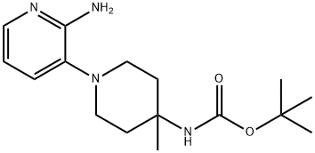 tert-butyl(1-(2-aminopyridin-3-yl)-4-methylpiperidin-4-yl)carbamate 结构式