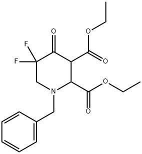 diethyl 1-benzyl-5,5-difluoro-4-oxopiperidine-2,3-dicarboxylate 结构式