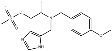 2-(((1H-imidazol-4-yl)methyl)(4-methoxybenzyl)amino)propyl methanesulfonate 结构式