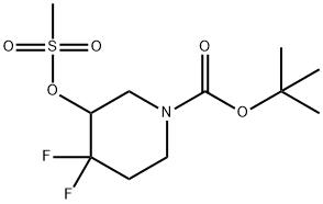 tert-butyl 4,4-difluoro-3-((methylsulfonyl)oxy)piperidine-1-carboxylate 结构式