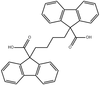 9,9'-(butane-1,4-diyl)bis(9H-fluorene-9-carboxylic acid) 结构式