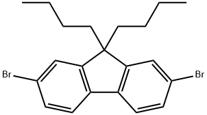 2,7-二溴-9,9-二丁基-9H-芴 结构式