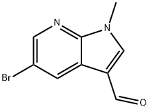 5-Bromo-1-methyl-1H-pyrrolo[2,3-b]pyridine-3-carbaldehyde 结构式