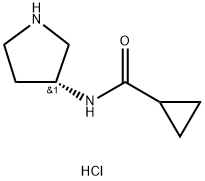 (R)-N-(吡咯烷-3-基)环丙烷甲酰胺盐酸盐 结构式