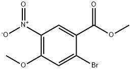 2-溴-4-甲氧基-5-硝基苯甲酸甲酯 结构式