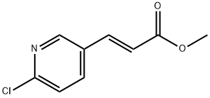 2-丙烯酸,3-(6-氯-3-吡啶基)-,甲基酯 结构式