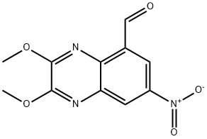 2,3-二甲氧基-7-硝基喹喔啉-5-甲醛 结构式