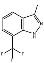 3-iodo-7-(trifluoromethyl)-1H-indazole 结构式