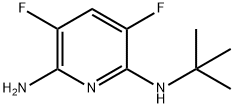 N2-(叔-丁基)-3,5-二氟吡啶-2,6-二胺 结构式