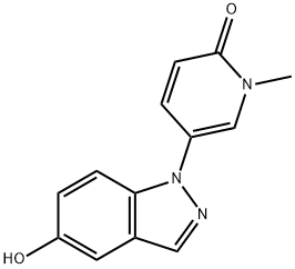 5-(5-hydroxy-1H-indazol-1-yl)-1-methylpyridin-2(1H)-one 结构式