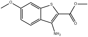 3-氨基-6-甲氧基苯并[B]噻吩-2-甲酸甲酯 结构式