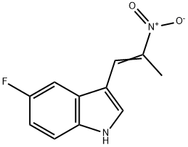 (E)-5-fluoro-3-(2-nitroprop-1-enyl)-1H-indole 结构式