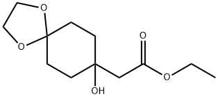 2-(8-羟基-1,4-二氧杂螺[4.5]癸烷-8-基)乙酸乙酯 结构式