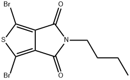 1,3-二溴-5-丁基-4H-噻吩并[3,4-C]吡咯-4,6(5H)-二酮 结构式