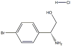 (R)-2-氨基-2-(4-溴苯基)乙醇盐酸盐 结构式