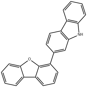 2-(4-二苯并呋喃)咔唑 结构式