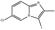 6-氯-3-碘-2-甲基咪唑并[1,2-A]吡啶 结构式