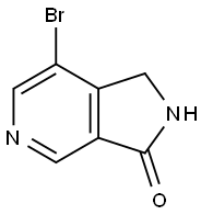 7-溴-1,2-二氢-吡咯并[3,4-C]吡啶-3-酮 结构式