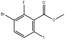 3-溴-2-氟-6-碘苯甲酸甲酯 结构式