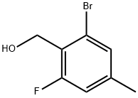 (2-溴-6-氟-4-甲基苯基)甲醇 结构式