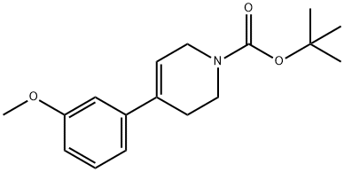 tert-butyl 4-(3-methoxyphenyl)-5,6-dihydropyridine-1(2H)-carboxylate 结构式