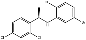 5-BROMO-2-CHLORO-N-[(1R)-1-(2,4-DICHLOROPHENYL)ETHYL]ANILINE 结构式