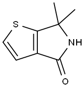 6,6-dimethyl-5,6-dihydro-4H-thieno[2,3-c]pyrrol-4-one 结构式