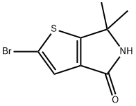 2-溴-6,6-二甲基-5H-噻吩并[2,3-C]吡咯-4-酮 结构式