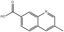 3-甲基喹啉-7-羧酸 结构式