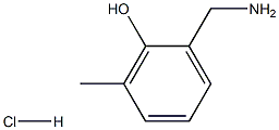 2-(氨基甲基)-6-甲基苯酚盐酸盐 结构式