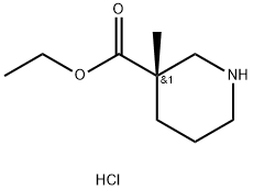 (S)-乙基3-甲基哌啶-3-羧酸盐酸盐 结构式