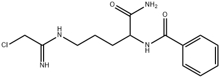 N-[1-(氨基羰基)-4 -[(2- 氯-1-亚氨基乙基氨基]丁基]-苯甲酰胺 结构式