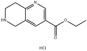 5,6,7,8 - 四氢 - [1,6]二氮杂萘-3 - 羧酸乙酯二盐酸盐 结构式