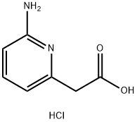 2-(6-氨基吡啶-2-基)乙酸盐酸盐 结构式