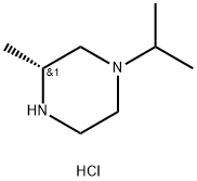 (R)-1-异丙基-3-甲基-哌嗪盐酸盐 结构式