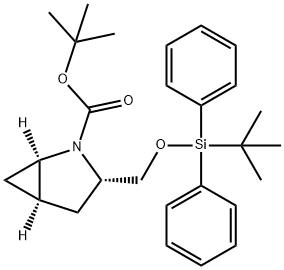 tert-butyl (3S)-3-[[(tert-butyldiphenylsilyl)oxy]methyl]-2-azabicyclo[3.1.0]hexane-2-carboxylate 结构式