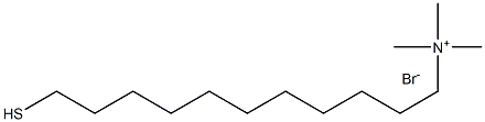 (11-巯基十一烷基)-N,N,N-三甲基溴化铵 结构式