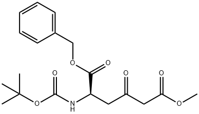 (R)-1-苄基2-((叔丁氧基羰基)氨基)-4-氧代己二酸酯 结构式