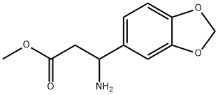 3-氨基-3-(苯并[D][1,3]二氧杂环戊烯-5-基)丙酸甲酯 结构式