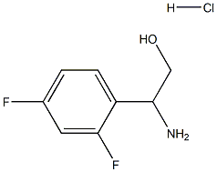2-氨基-2-(2,4-二氟苯基)乙烷-1-醇盐酸 结构式