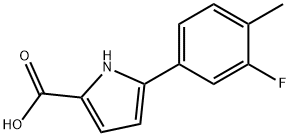 5-(3-氟-4-甲基苯基)-1H-吡咯-2-羧酸 结构式