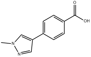 4-(1-methyl-1H-pyrazol-4-yl)benzoic acid 结构式