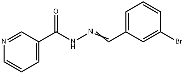 N'-[(E)-(3-bromophenyl)methylidene]pyridine-3-carbohydrazide 结构式