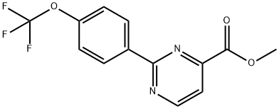 2-[4-(三氟甲氧基)苯基]嘧啶-4-甲酸甲酯 结构式