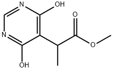 2-(4,6-二羟基-5-嘧啶基)丙酸甲酯 结构式