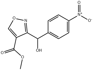3-[羟基(4-硝基苯基)甲基]异噁唑-4-甲酸甲酯 结构式